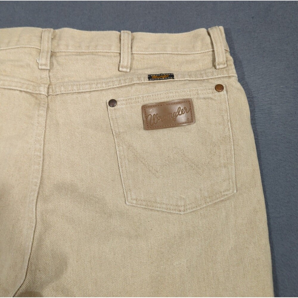 Wrangler Jeans Men's 38x36 Fits 37x35 Tan 936TAN Cowboy Cut Slim Fit Western